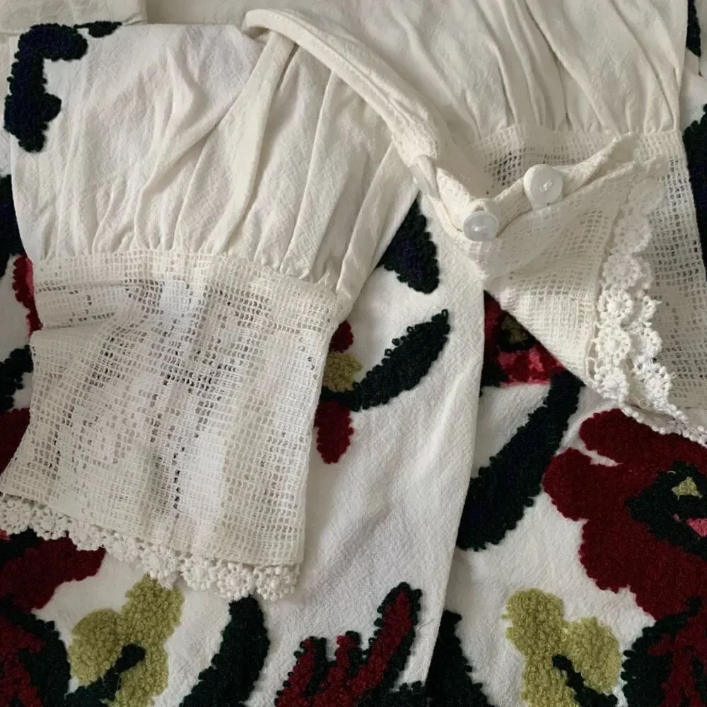 Free People | Meadows Embroidered Crop Blouse